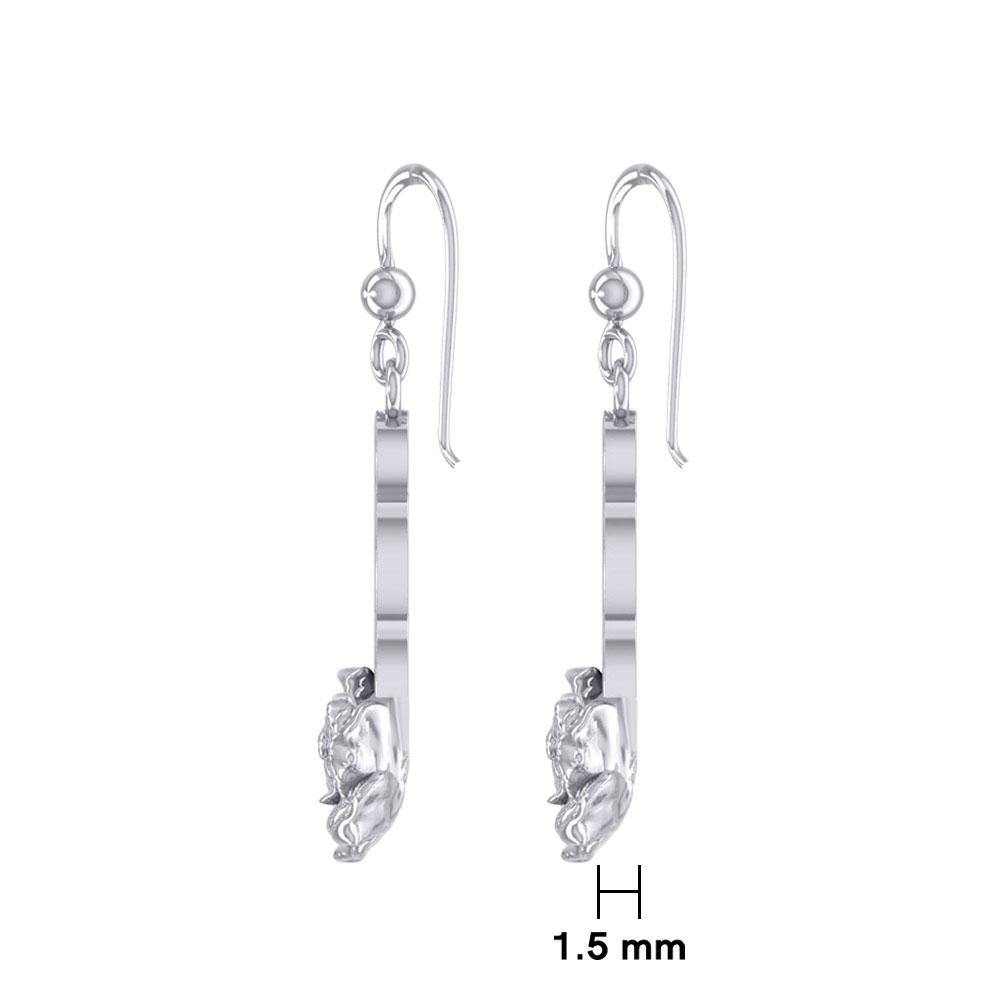 Celtic Trinity Rose Silver Earrings TER1851 - Jewelry