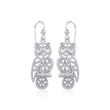 Flower of Life Owl Sterling Silver Earrings TER1905