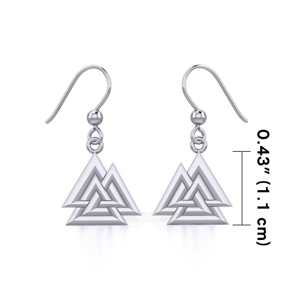 Sterling Silver Viking Valknut Earrings Jewelry TER1910 - Jewelry