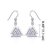 Sterling Silver Viking Valknut Earrings Jewelry TER1910 - Jewelry