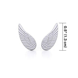 Angel Wing Silver Post Earrings TER1923 - Jewelry