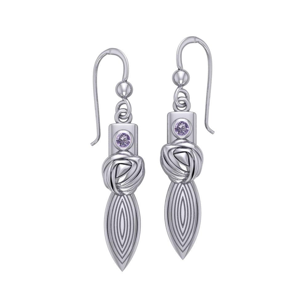 Goddess Knot Silver Earrings TER194 - Jewelry