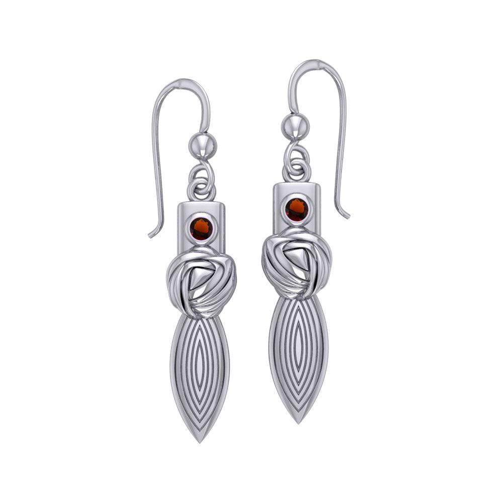 Goddess Knot Silver Earrings TER194 - Jewelry