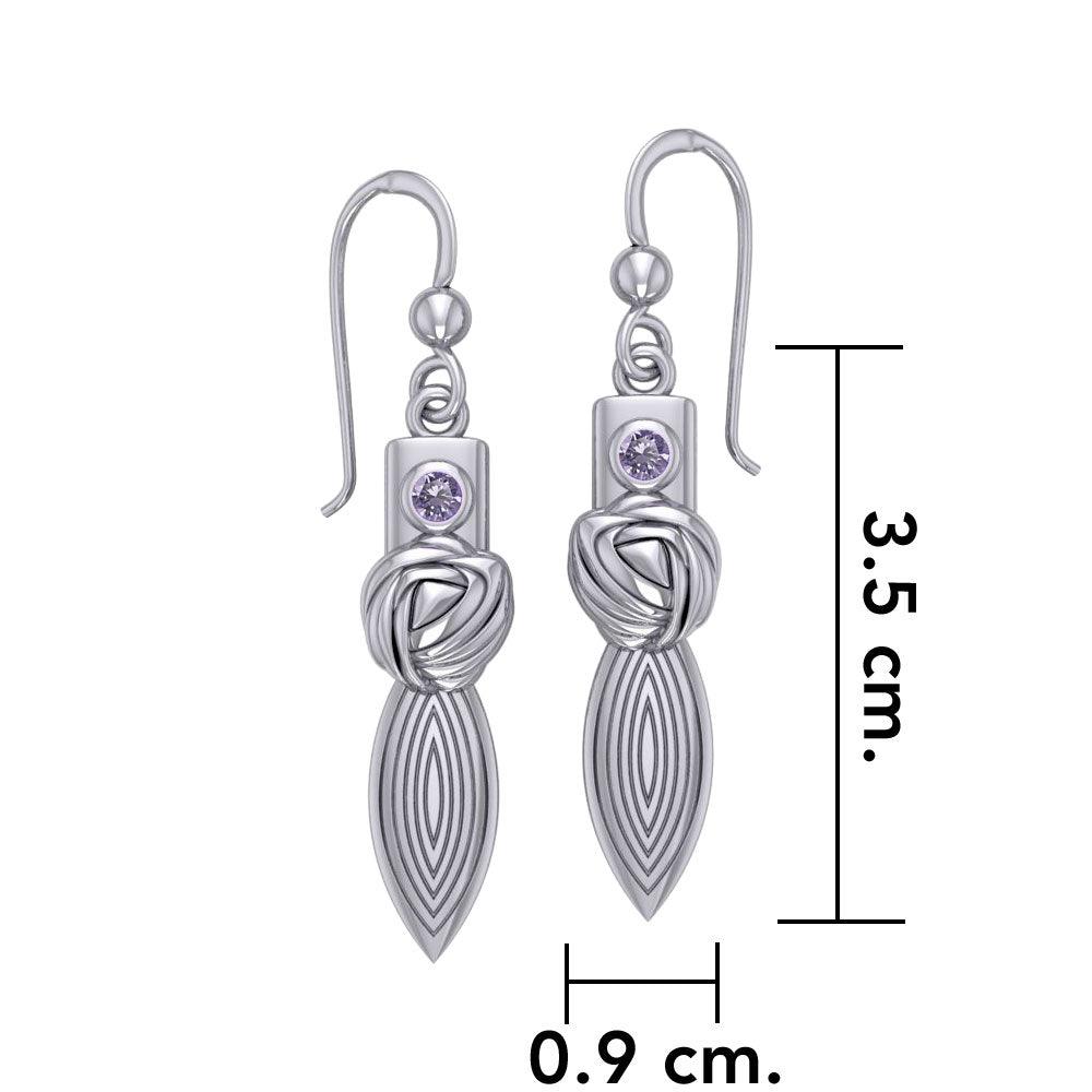 Goddess Knot Silver Earrings TER194 - Jewelry