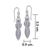 Goddess Knot Silver Earrings TER194 - Jewelry