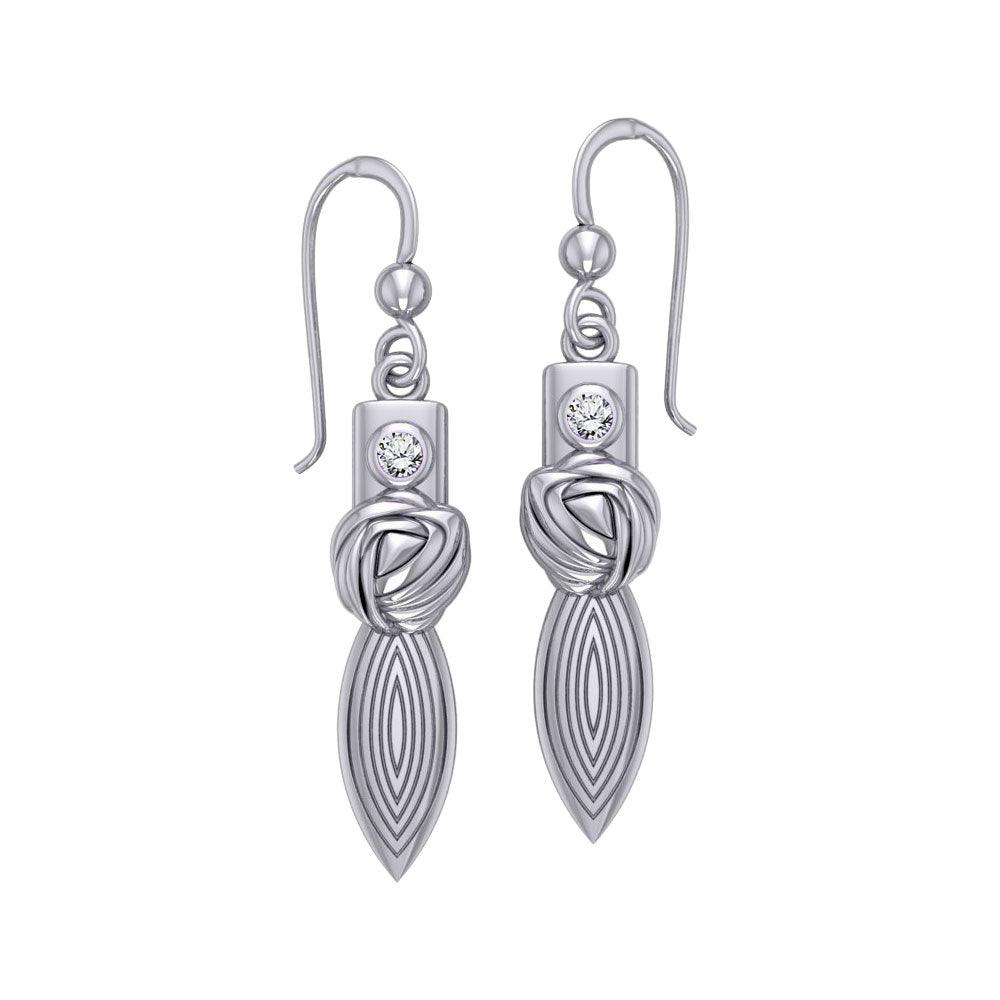 Goddess Knot Silver Earrings TER194 - Jewelry