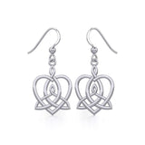 Celtic Motherhood Triquetra or Trinity Heart Silver Earrings TER1948 - Jewelry