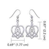 Celtic Motherhood Triquetra or Trinity Heart Silver Earrings TER1948 - Jewelry