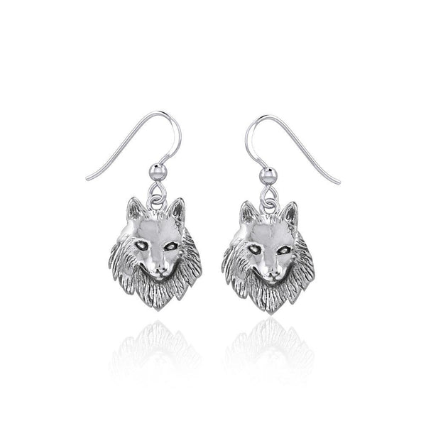 Quality TT Silver 316L Stainless Steel Wolf Stud Earring A Pair (EZ32) | UK