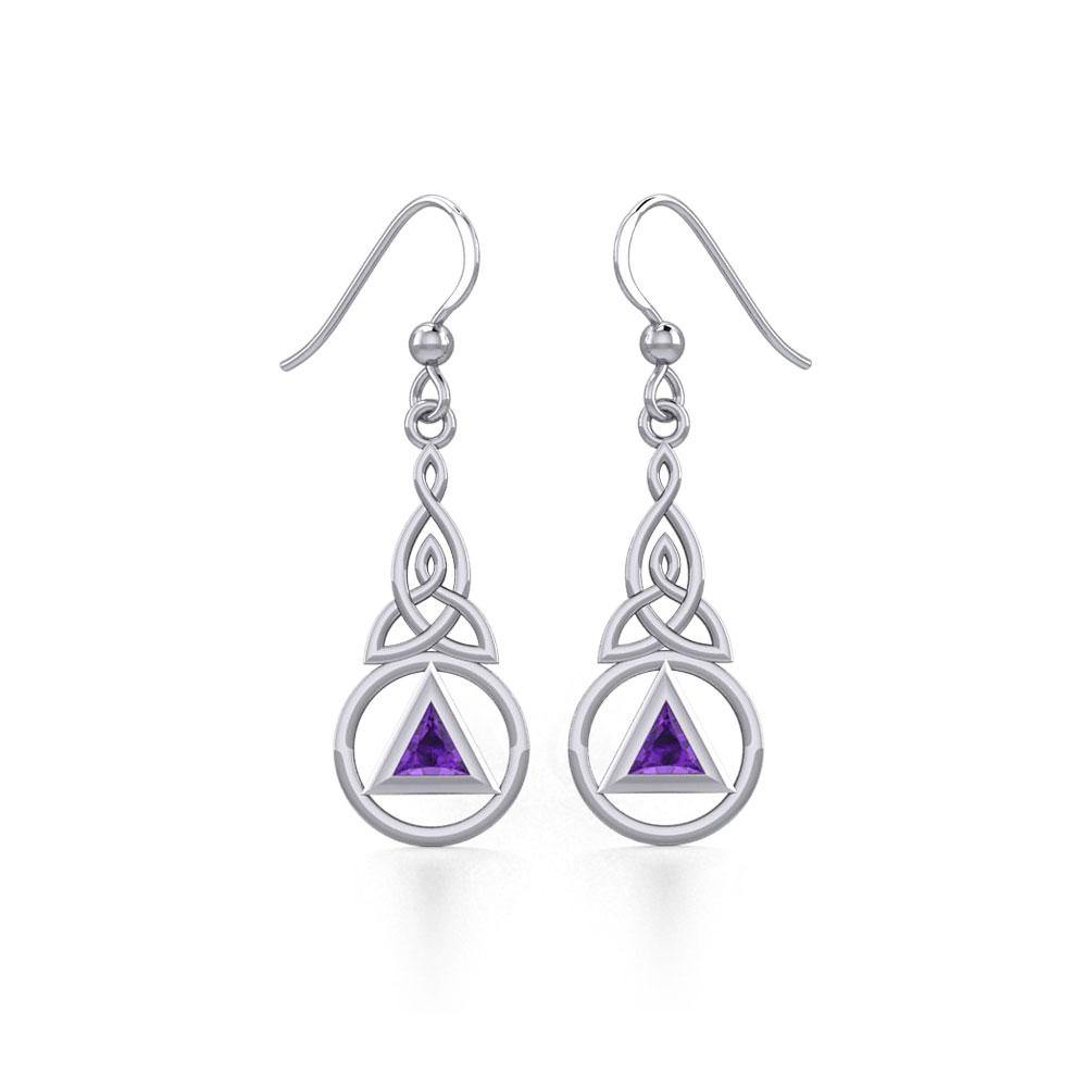 Celtic Recovery Earrings with Gemstone TER1956 - Jewelry