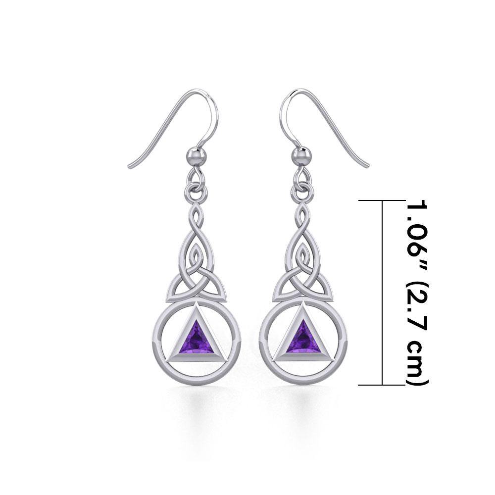 Celtic Recovery Earrings with Gemstone TER1956 - Jewelry