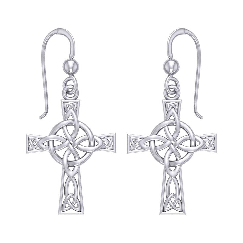 The Celtic Four Point Knot Cross Earrings TER1958 - Jewelry