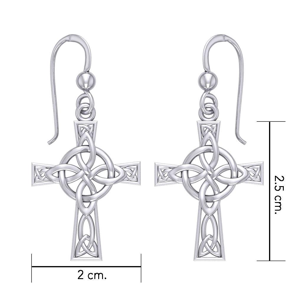The Celtic Four Point Knot Cross Earrings TER1958 - Jewelry