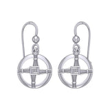 Saint Brigids Cross Sterling Silver Earrings TER1959