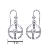 Saint Brigids Cross Silver Earrings TER1959 - Jewelry