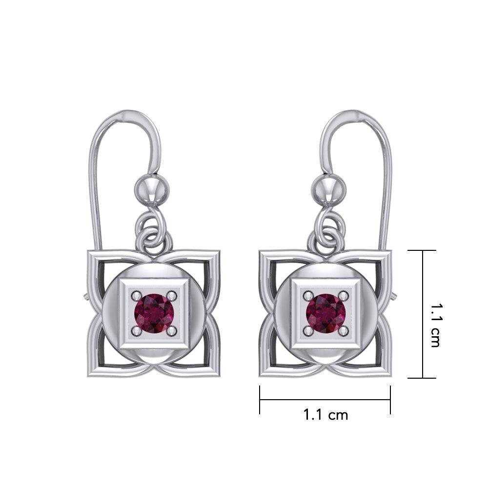 Muladhara Root Chakra Sterling Silver Earrings TER2039 - Jewelry