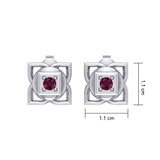 Muladhara Root Chakra Sterling Silver Post Earrings TER2040 - Jewelry