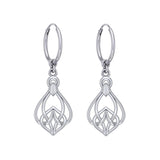 Celtic Knotwork Silver Hoop Earrings TER2054 - Jewelry