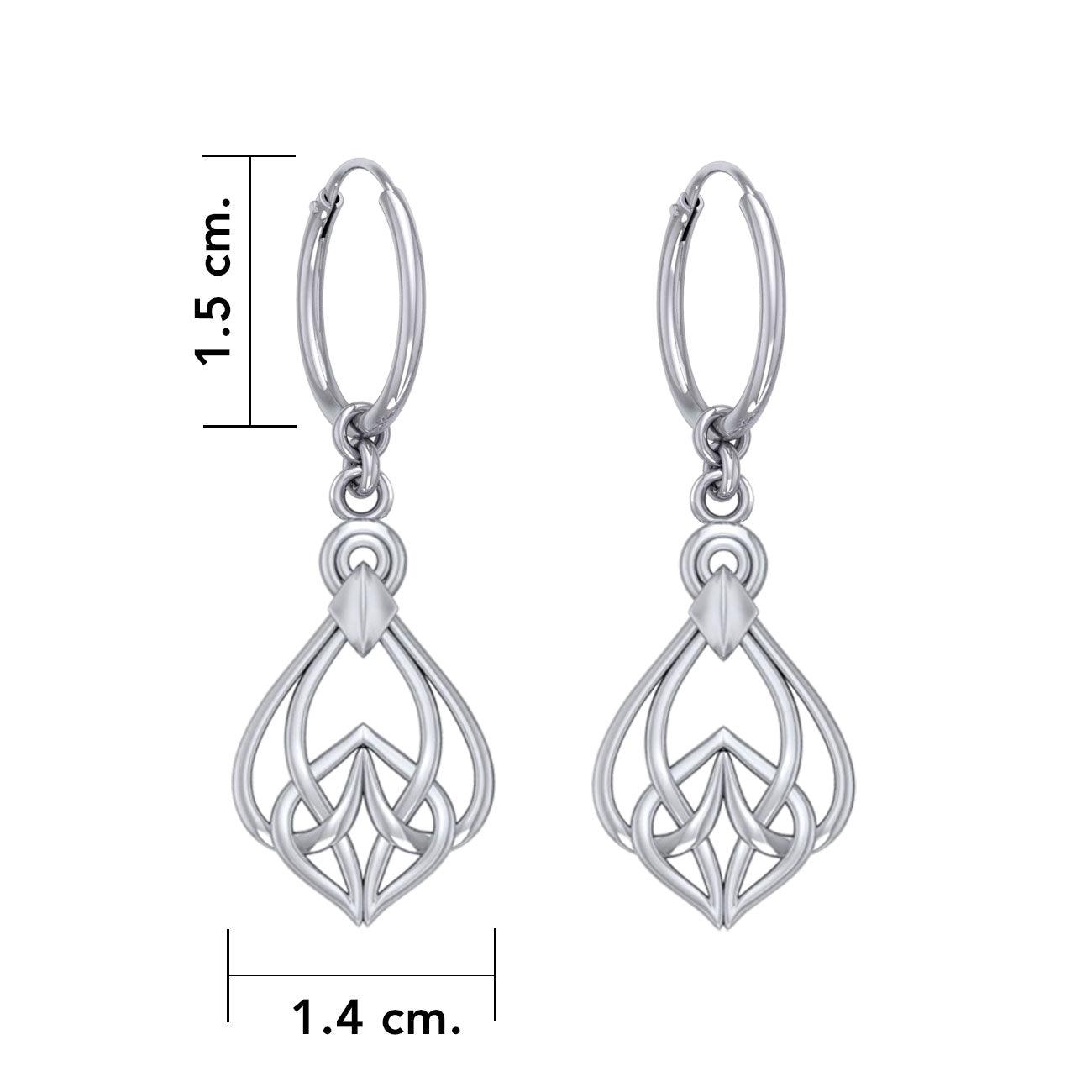 Celtic Knotwork Silver Hoop Earrings TER2054 - Jewelry