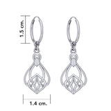 Celtic Knotwork Silver Hoop Earrings TER2054 - Jewelry