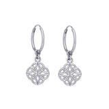 Celtic Knotwork Silver Hoop Earrings TER2055 - Jewelry