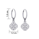 Celtic Knotwork Silver Hoop Earrings TER2055 - Jewelry
