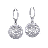 Celtic Tree of Life Silver Hoop Earrings TER2095 - Jewelry