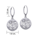 Celtic Tree of Life Silver Hoop Earrings TER2095 - Jewelry
