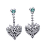 Joyous Celtic Hearts Silver Earrings TER210 - Jewelry
