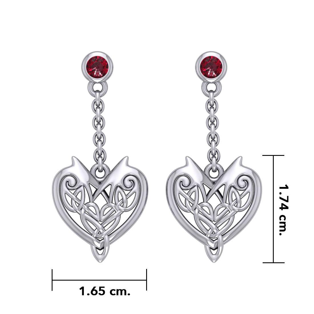 Joyous Celtic Hearts Silver Earrings TER210 - Jewelry