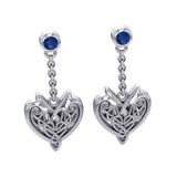 Joyous Celtic Hearts Silver Earrings TER210 - Jewelry