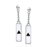 Power Triangle Silver Earrings TER215 - Jewelry