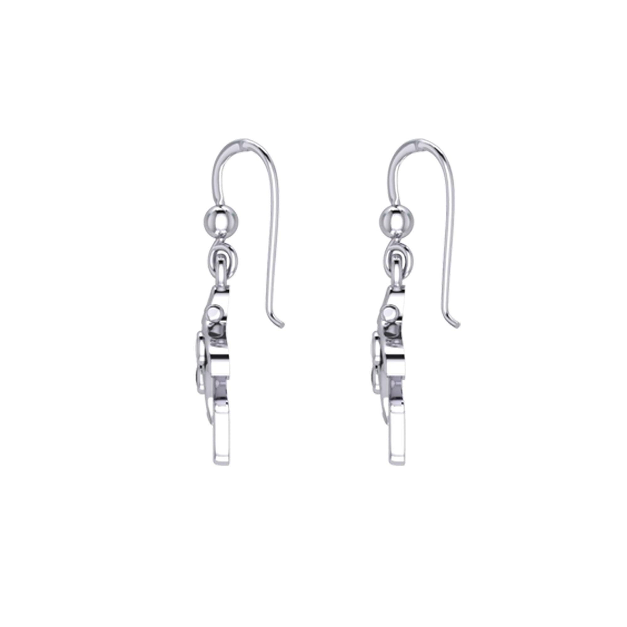 The Manta Ray with Yin Yang Symbol Silver Earring TER2168 - Jewelry