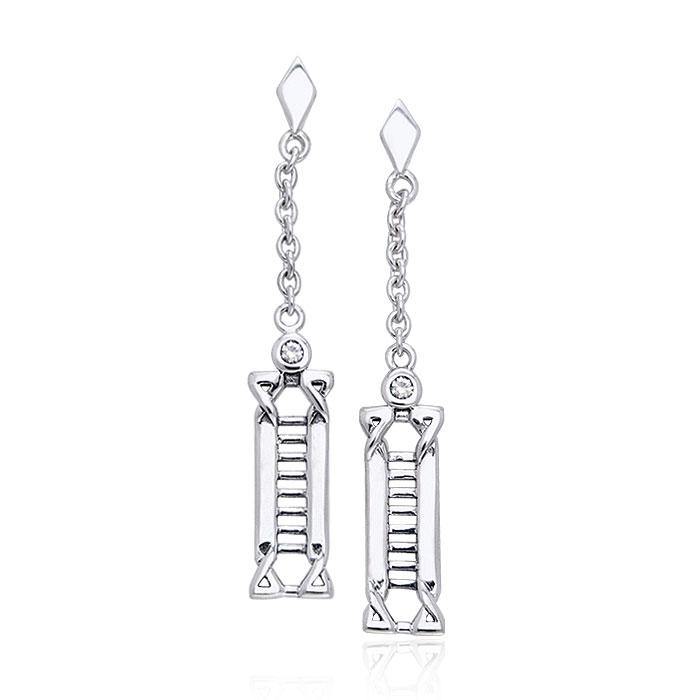 Art Deco Silver Earrings TER219 - Jewelry