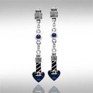 Lighthouse and Heart Silver Earrings TER235 - Jewelry