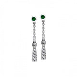 Cape Hatteras Lighthouse and Gem Silver Earrings TER236 - Jewelry