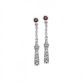 Cape Hatteras Lighthouse and Gem Silver Earrings TER236 - Jewelry