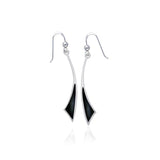 Triangle Cabochon Silver Earrings TER357 - Jewelry