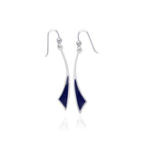 Triangle Cabochon Silver Earrings TER357 - Jewelry