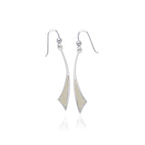 Triangle Cabochon Silver Earrings TER357 - Jewelry