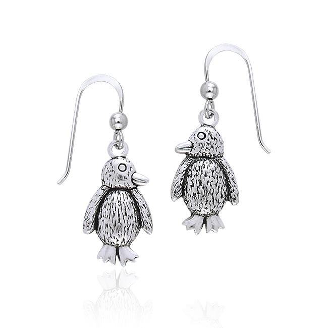 Silver Penguin Earrings TER362 - Jewelry