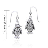 Silver Penguin Earrings TER362 - Jewelry