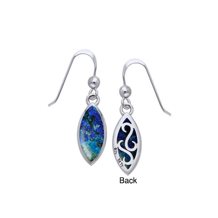 Marquise Cabochon Filigree Earrings TER364 - Jewelry