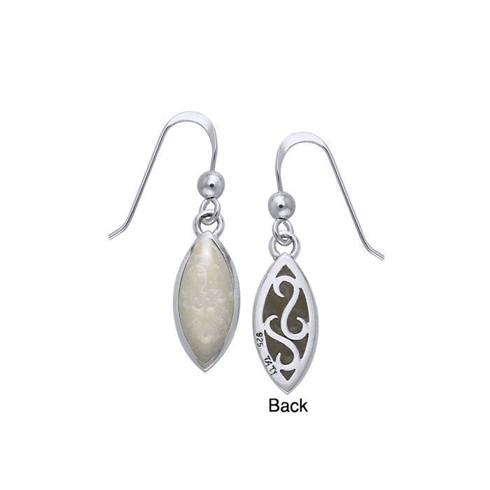Marquise Cabochon Filigree Earrings TER364 - Jewelry