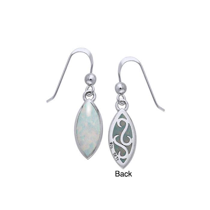 Marquise Cabochon Filigree Earrings TER364 - Jewelry