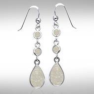 Teardrop Cabochon Silver Earrings TER434 - Jewelry