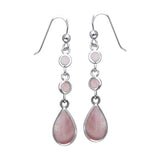 Teardrop Cabochon Sterling Silver Earrings TER434