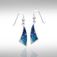 Trillion Flat Cabochon Earrings TER437 - Jewelry
