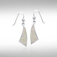 Trillion Flat Cabochon Earrings TER437 - Jewelry