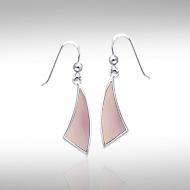 Trillion Flat Cabochon Earrings TER437 - Jewelry